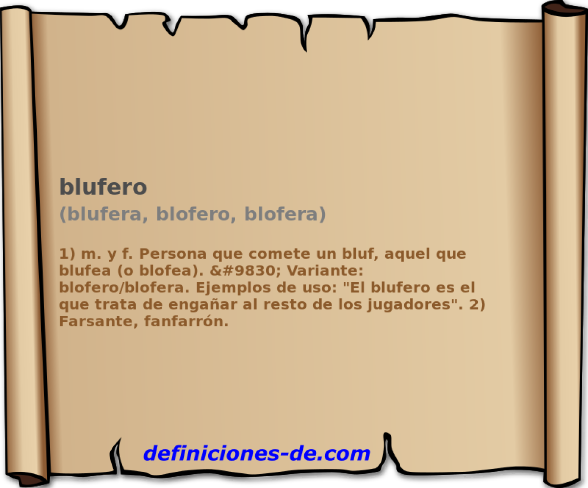 blufero (blufera, blofero, blofera)