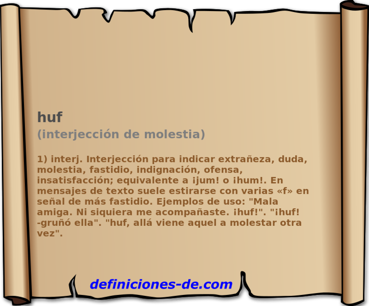huf (interjeccin de molestia)