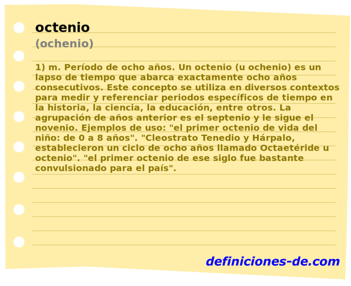 octenio (ochenio)