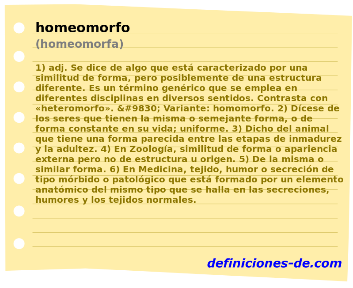 homeomorfo (homeomorfa)