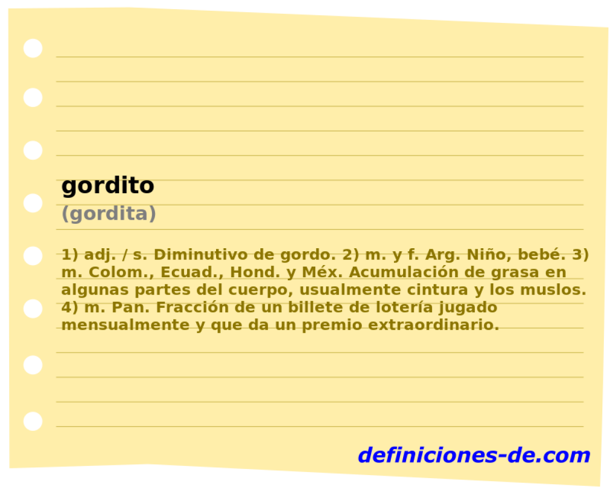 gordito (gordita)
