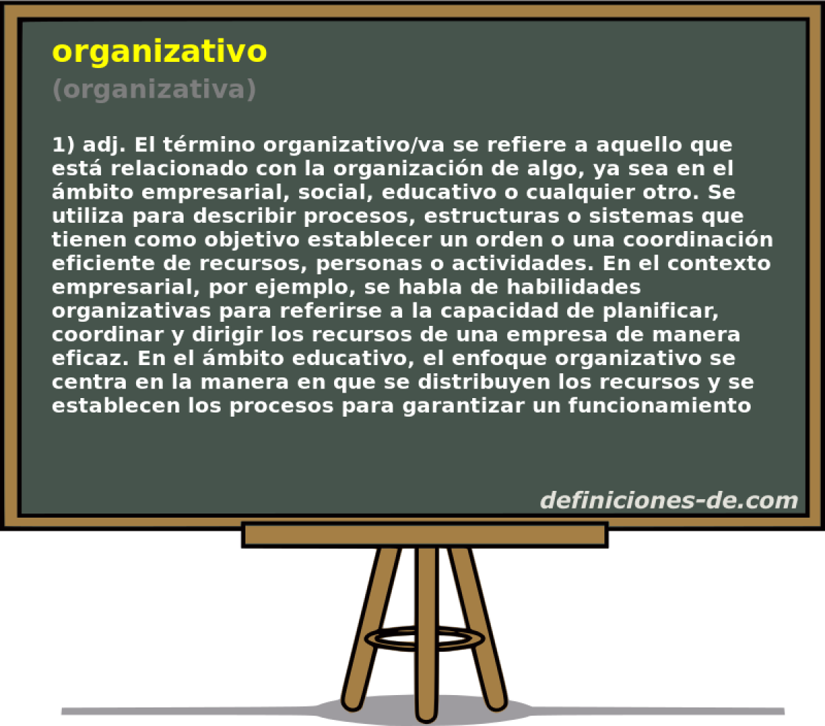 organizativo (organizativa)