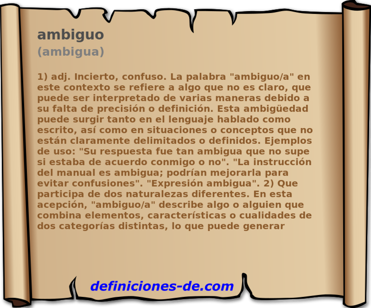 ambiguo (ambigua)