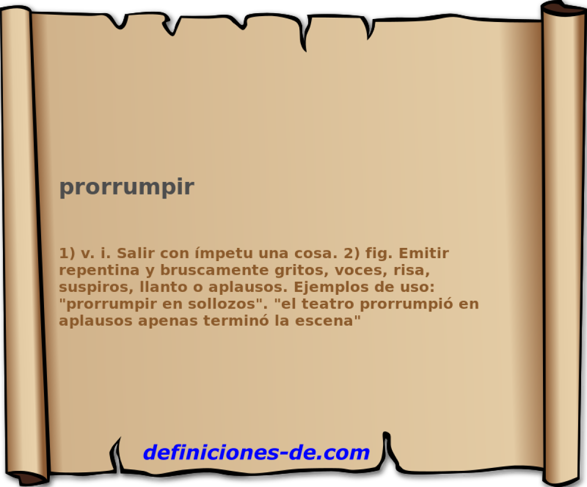 prorrumpir 