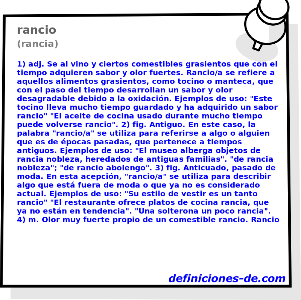 rancio (rancia)