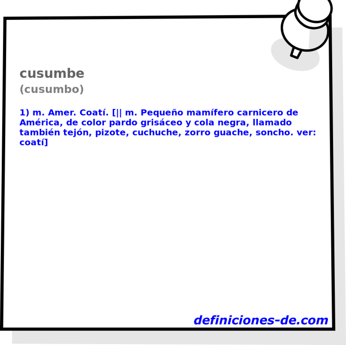 cusumbe (cusumbo)