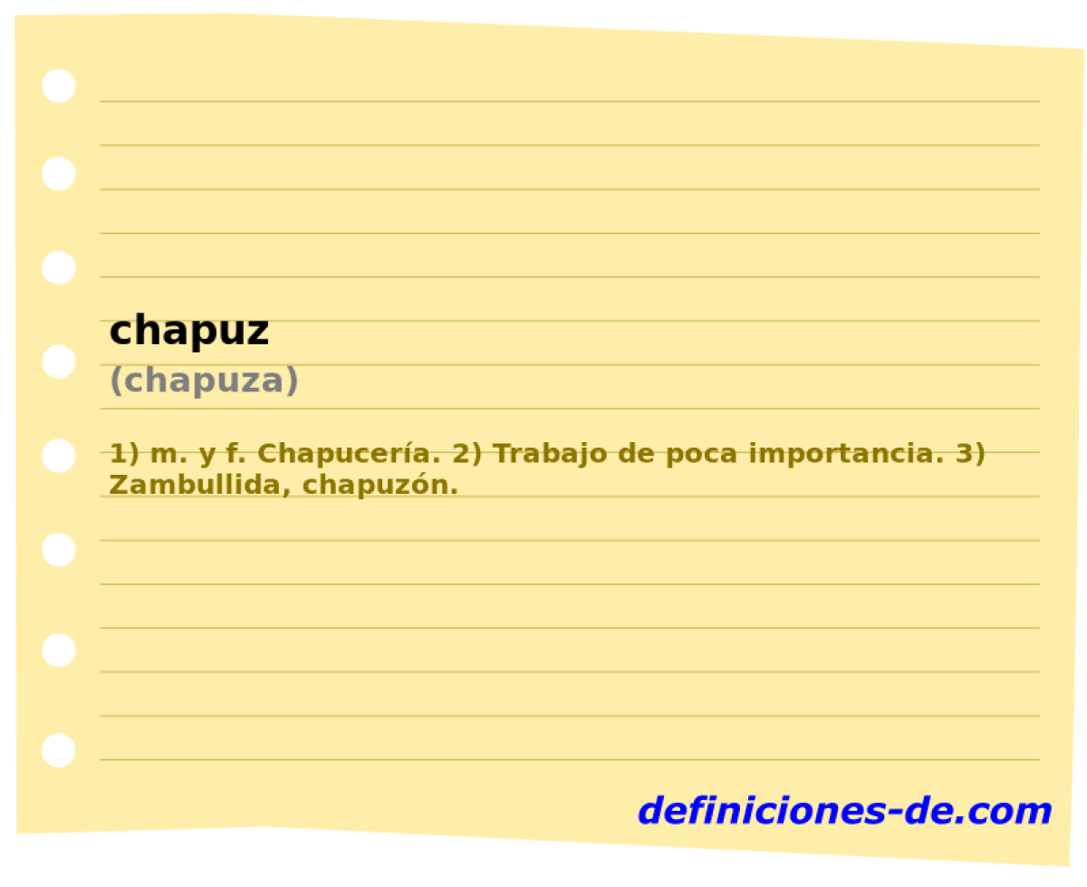 chapuz (chapuza)