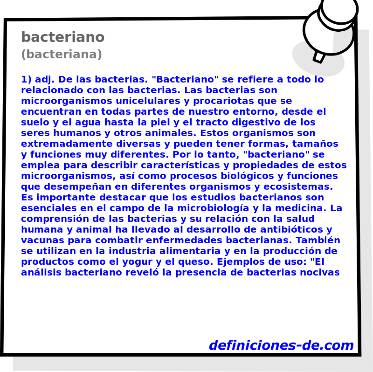 bacteriano (bacteriana)