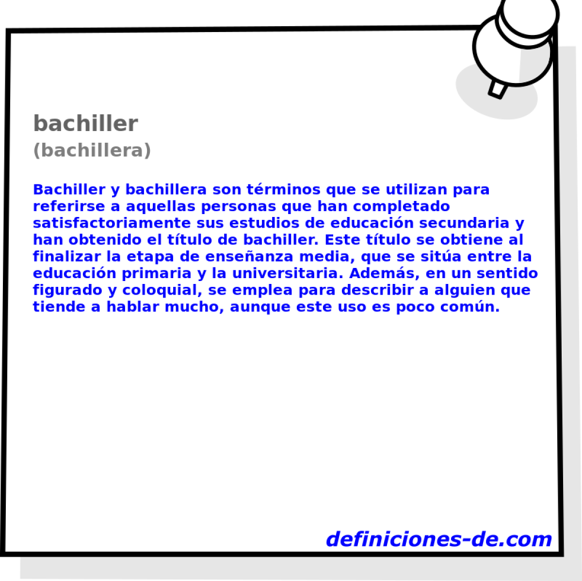 bachiller (bachillera)