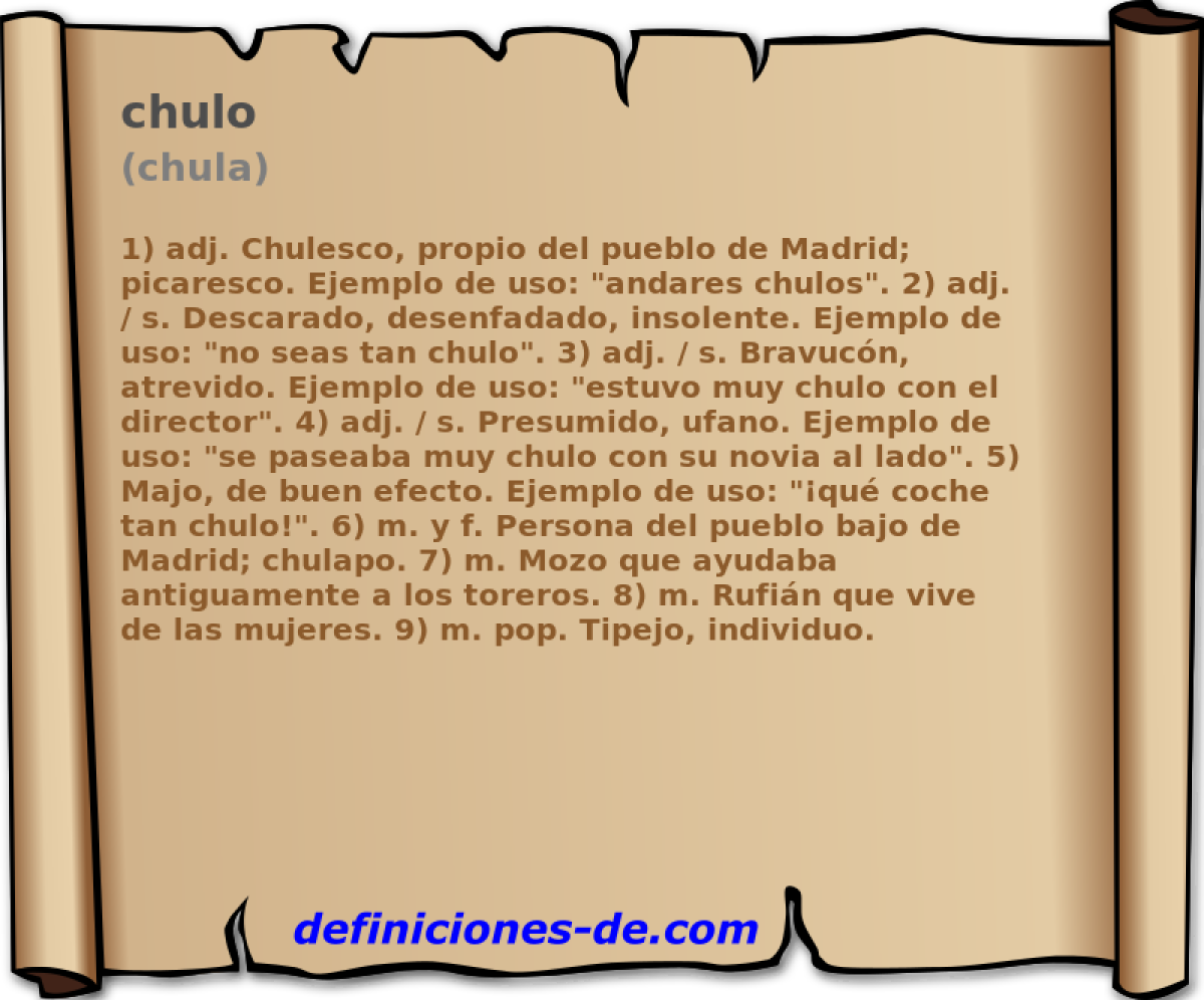 chulo (chula)