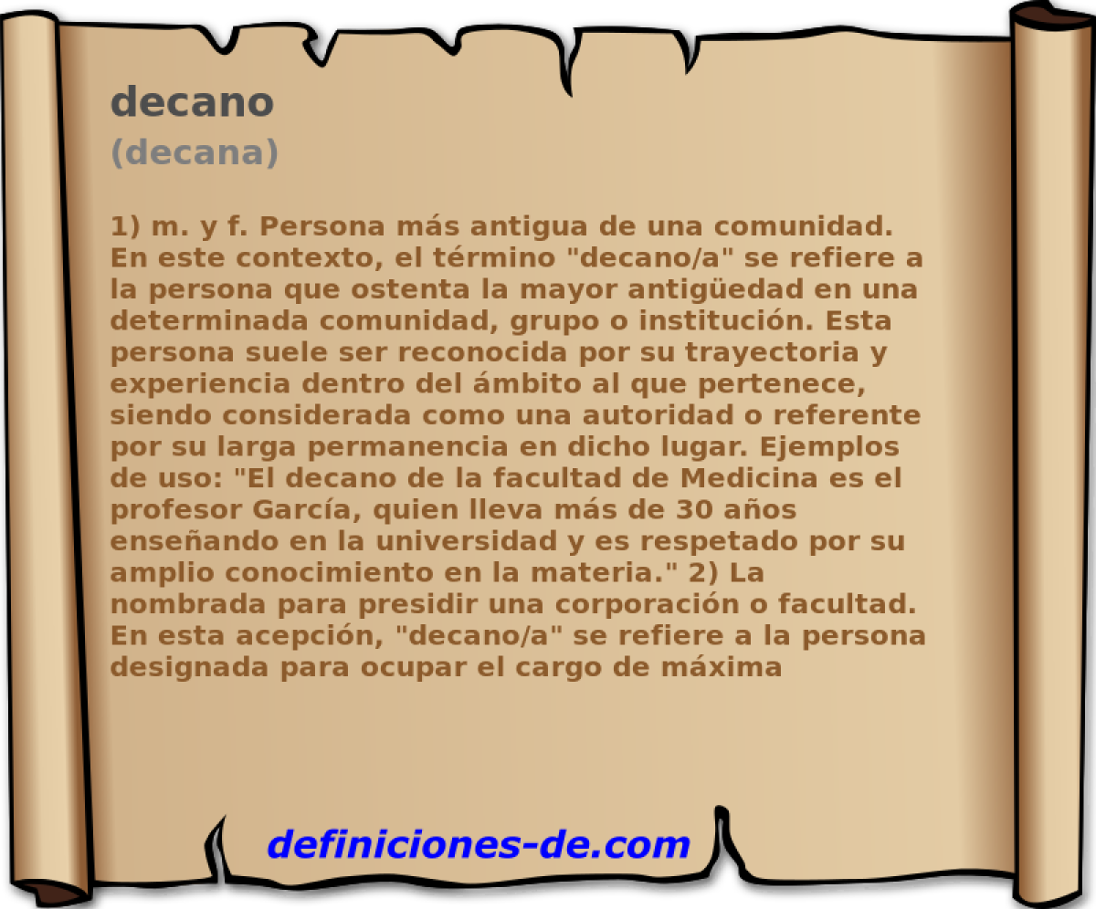 decano (decana)