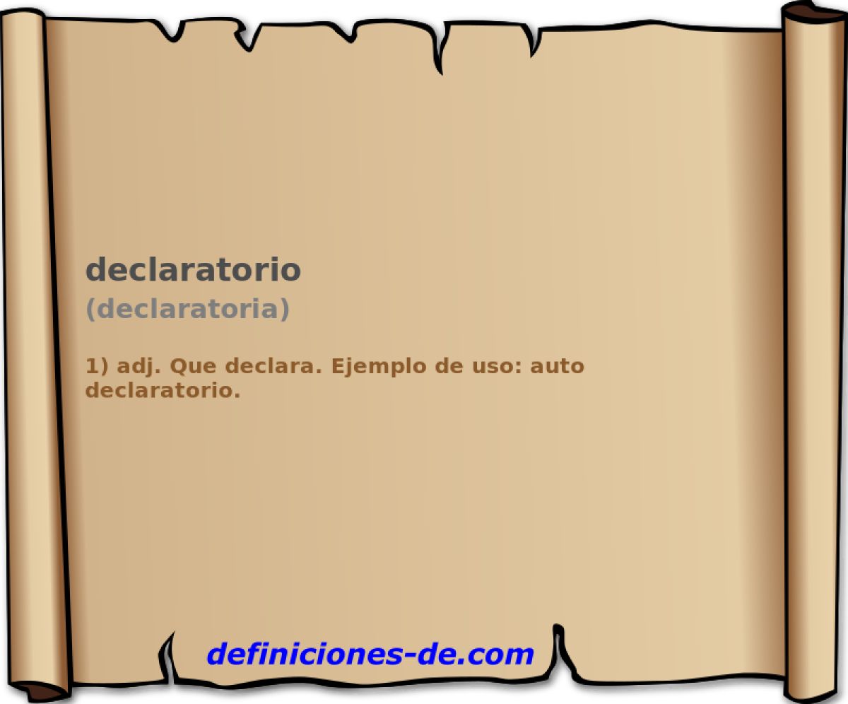 declaratorio (declaratoria)