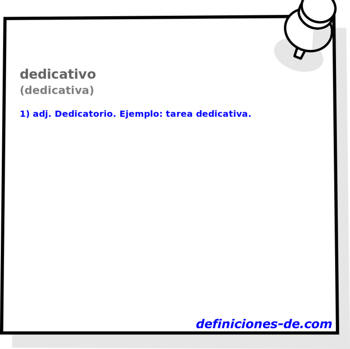 dedicativo (dedicativa)