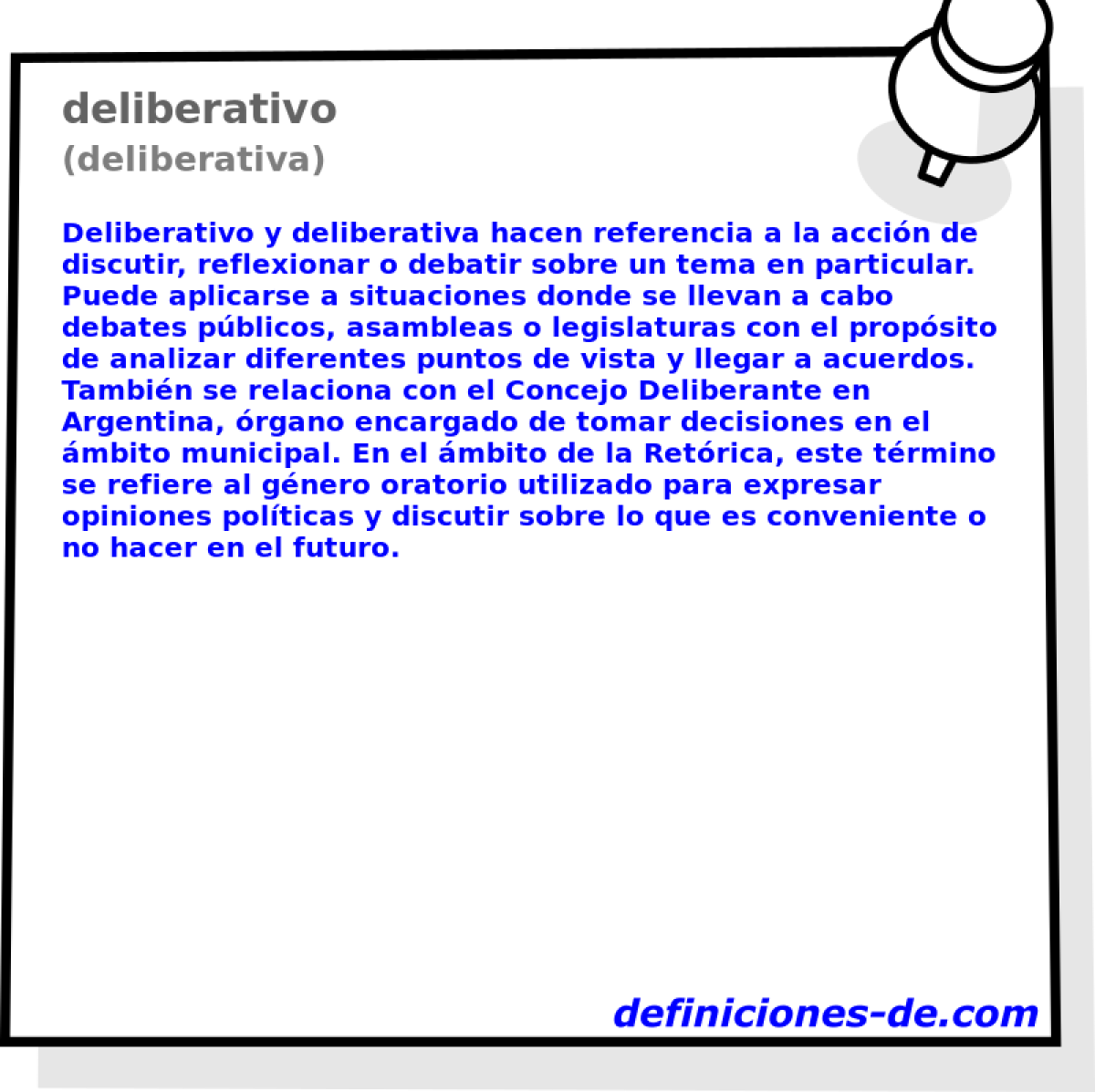 deliberativo (deliberativa)