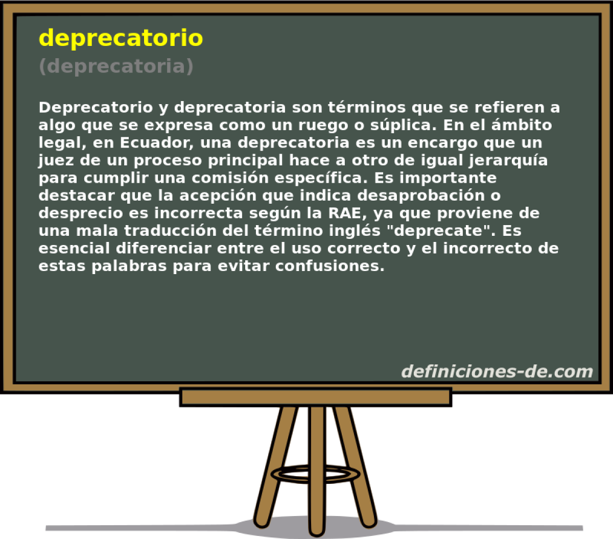 deprecatorio (deprecatoria)