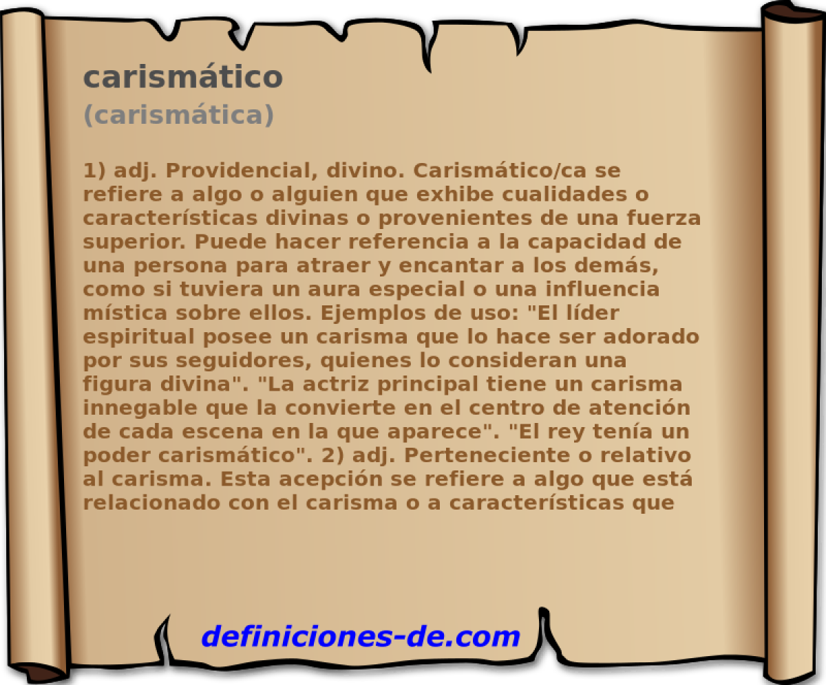 carismtico (carismtica)