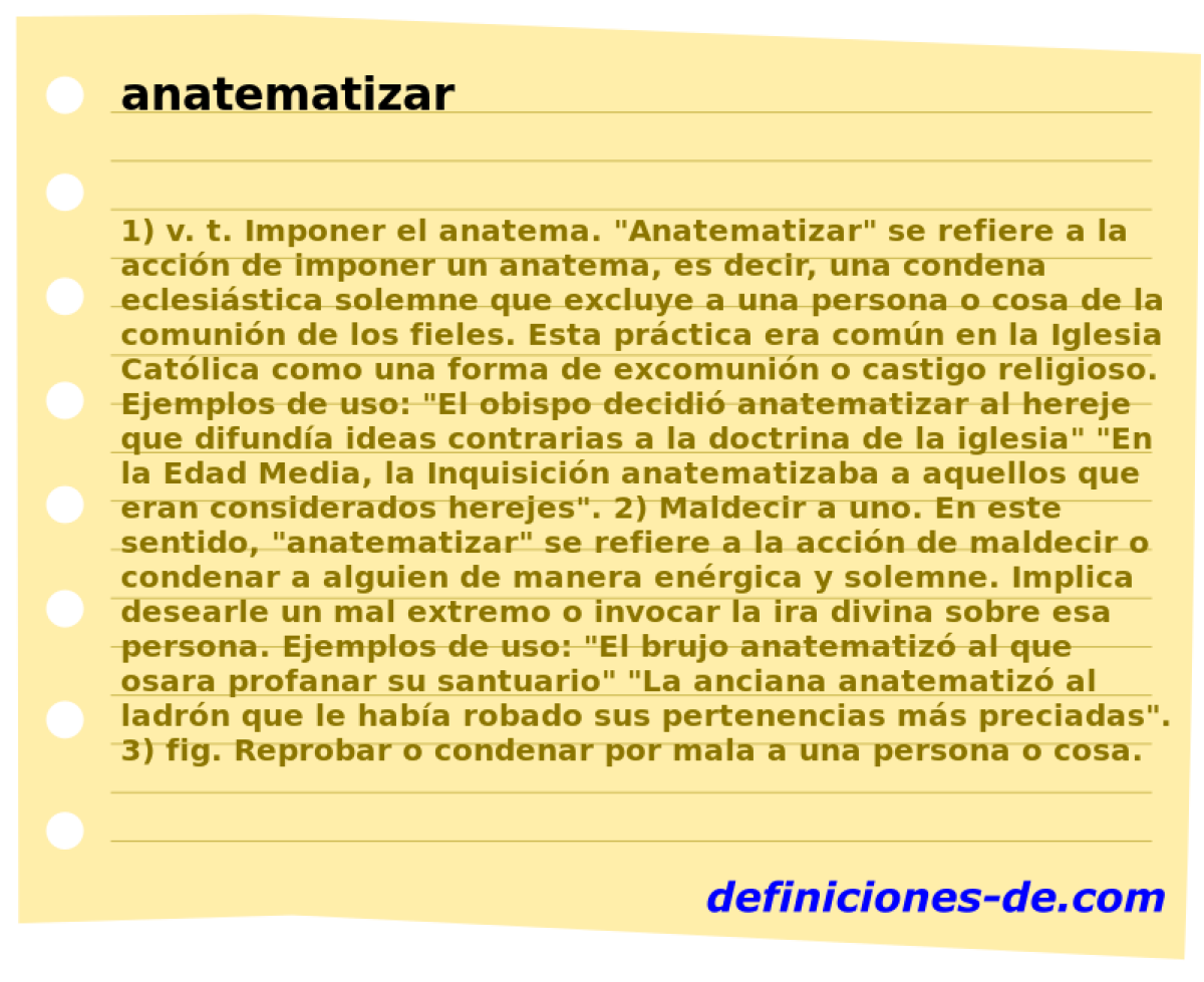 anatematizar 