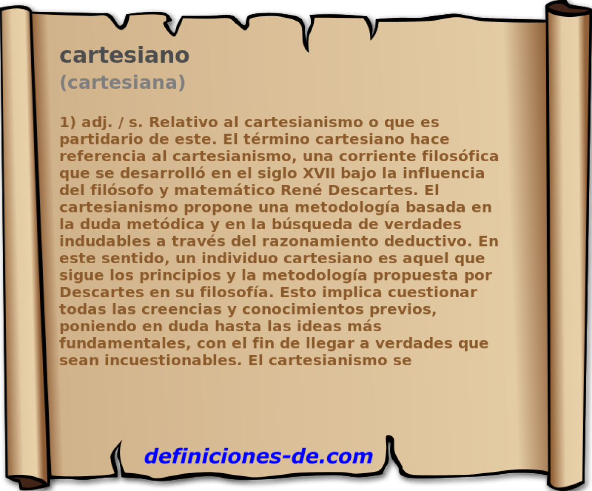 cartesiano (cartesiana)