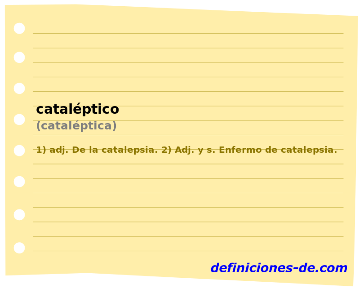 catalptico (catalptica)