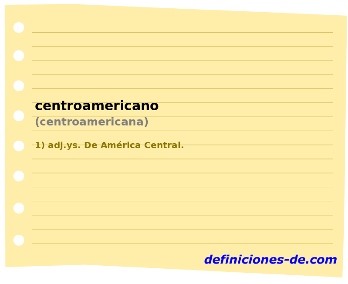 centroamericano (centroamericana)