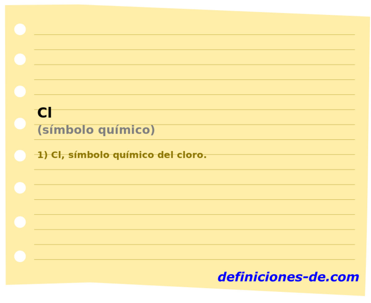 Cl (smbolo qumico)