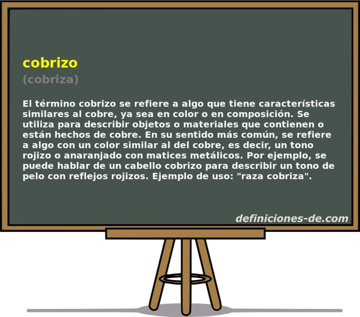 cobrizo (cobriza)