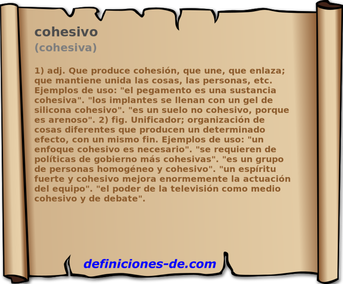 cohesivo (cohesiva)