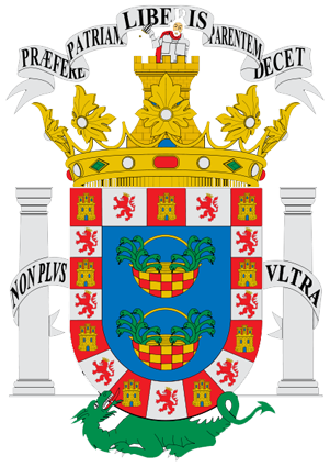 Escudo de la ciudad autnoma de Melilla, en el que permanece el lema Non plus ultra.