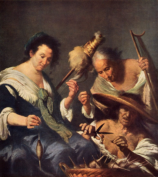 Las tres parcas de Bernardo Strozzi (1581-1644).