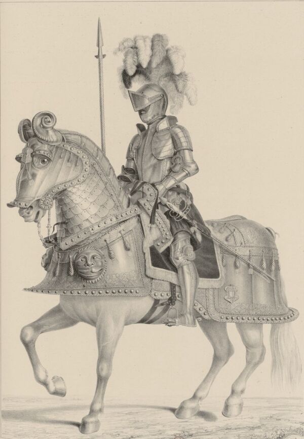 Armadura de Carlos V a caballo, pieza de la Armera Real de Espaa