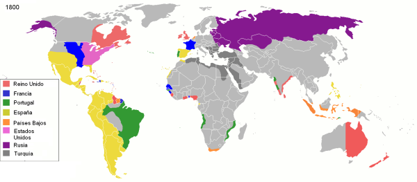 Colonizacin para el ao 1800