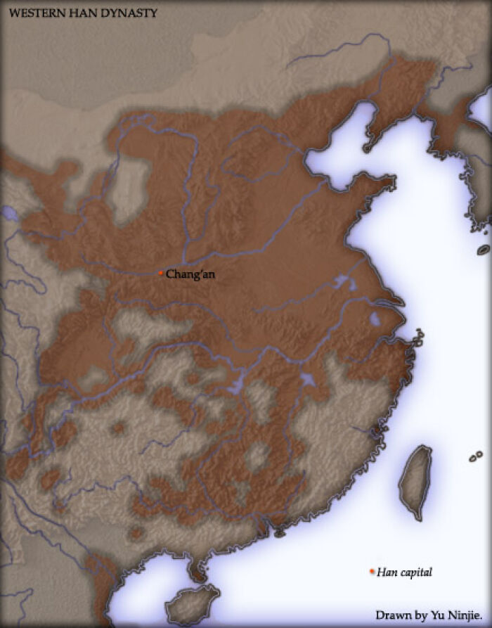 El imperio Han en el ao 87 a.C.