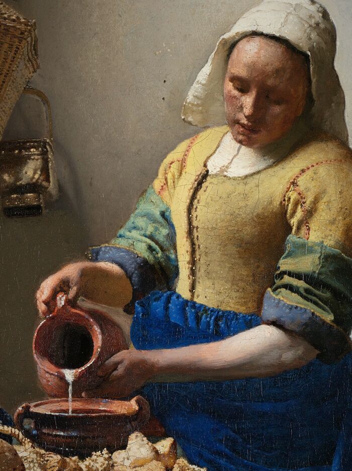 Genol en la pintura de Johannes Vermeer - Het melkmeisje