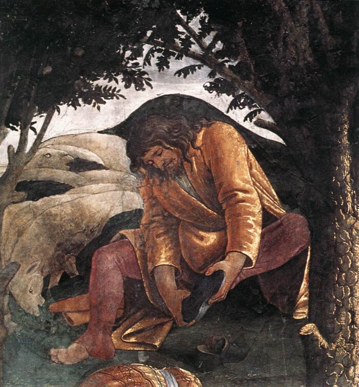 A Moisés se lo llamó varón de Dios. Cuadro de Sandro Botticelli - Las pruebas y el llamado de Moisés.