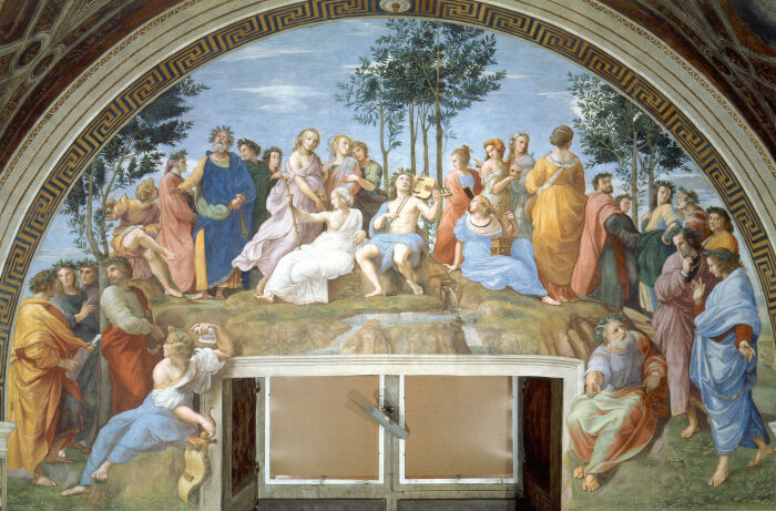 El Parnaso - pintura de Rafael. Ao 1511
