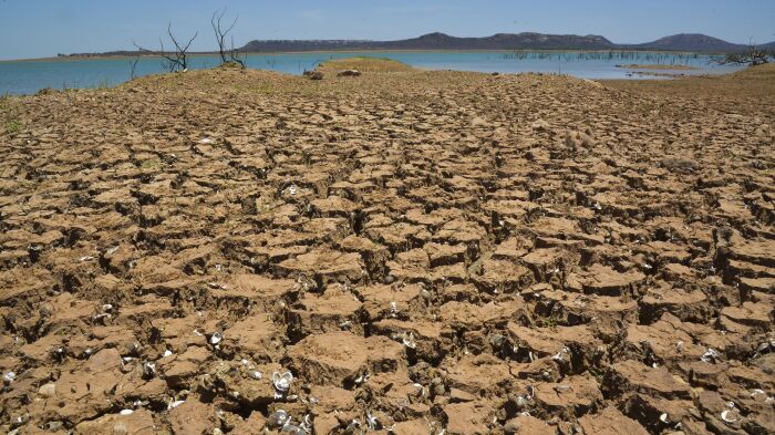 Lagos de Brasil: Parte seca del lago Sobradinho en de Brasil