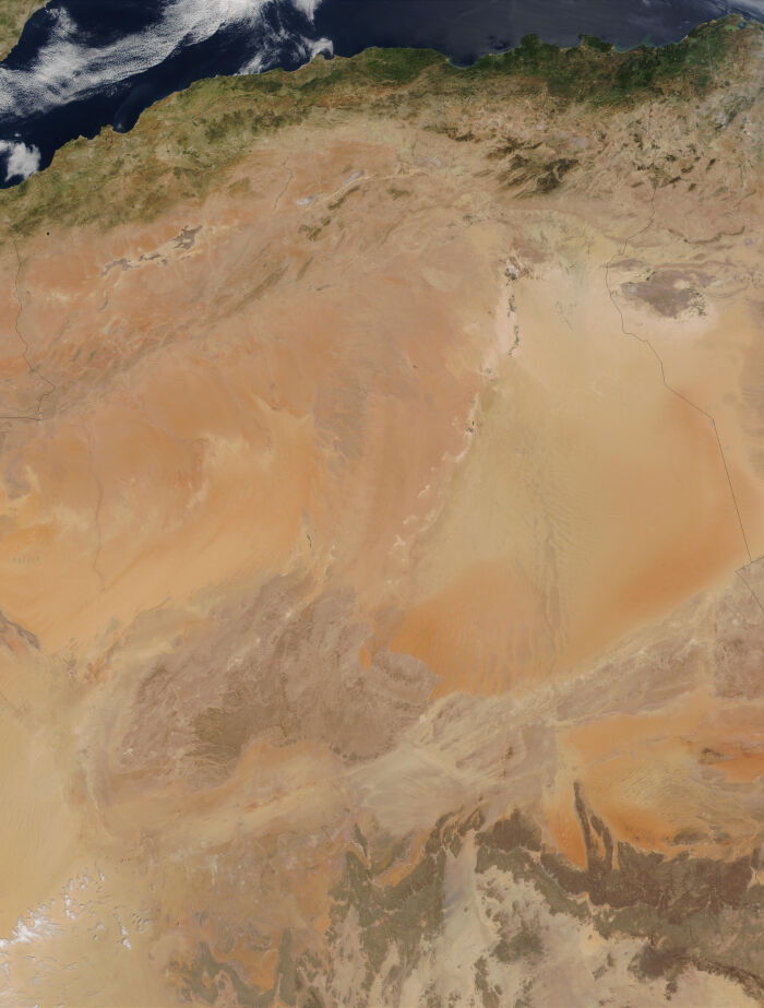 Argelia vista satelistalmente