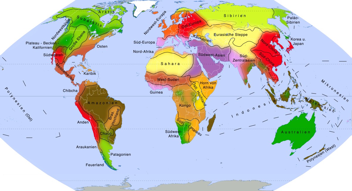 reas culturales del mundo por Whitten y Hunter.