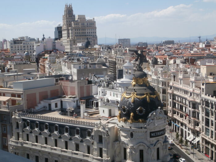 Vista area de la azotea del Crculo De Bellas Artes (Madrid)