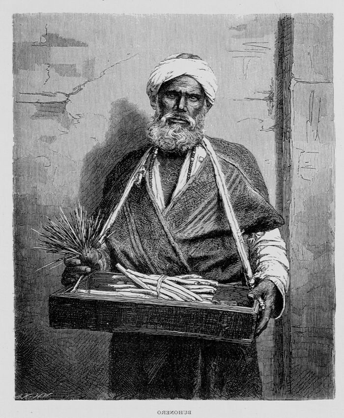 Buhonero en Egipto, ao 1882