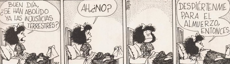 Mafalda, creada por el humorista grfico argentino Quino.