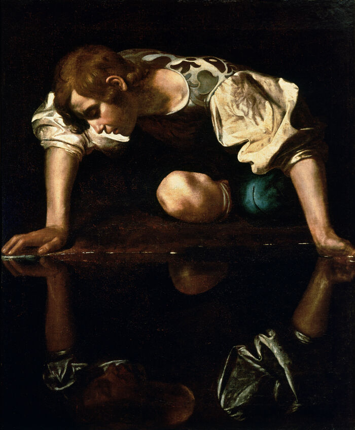 Narciso - pintura de Caravaggio (15711610)