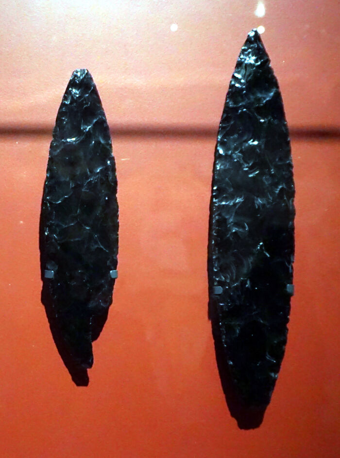 Hojas de cuchillas de obsidiana de alrededor del ao 1500