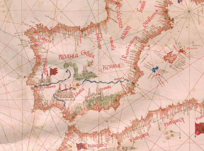 Antiguo mapa de la pennsula hibrica