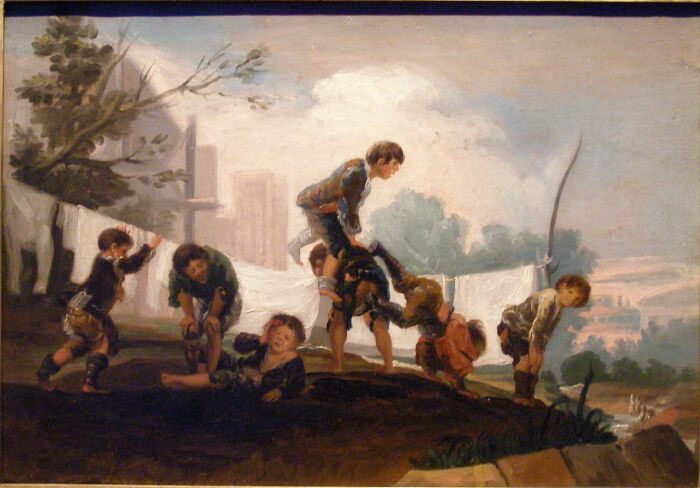 Nios jugando a pdola - cuadro de Goya
