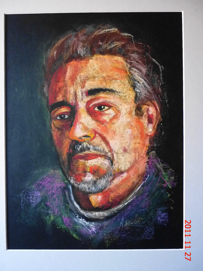 Autorretrato al pastel seco en papel canson de 30x40 cm. Ao: 2011. 