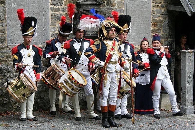 Un tambor mayor de la Guardia Imperial Francesa (recreacin histrica).