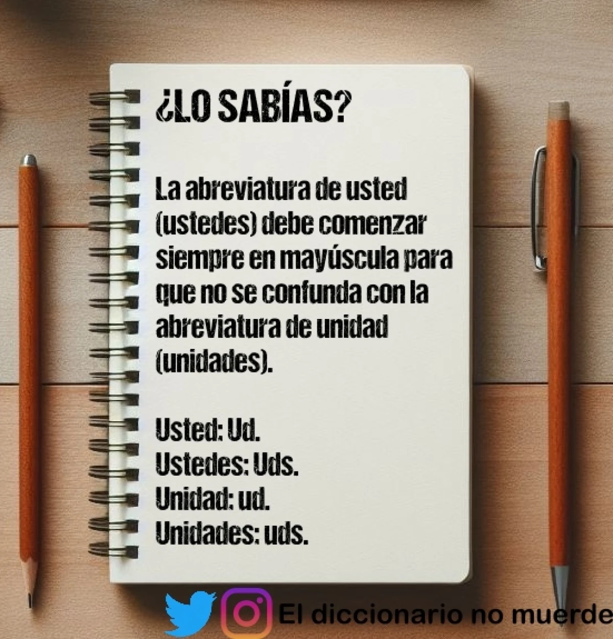 Las correctas abreviaturas para usted y unidad: ¿Ud. o ud.?