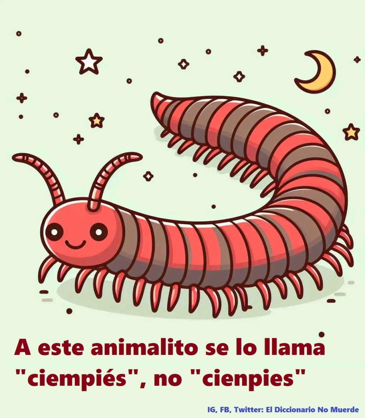Es ciempiés, no cienpiés