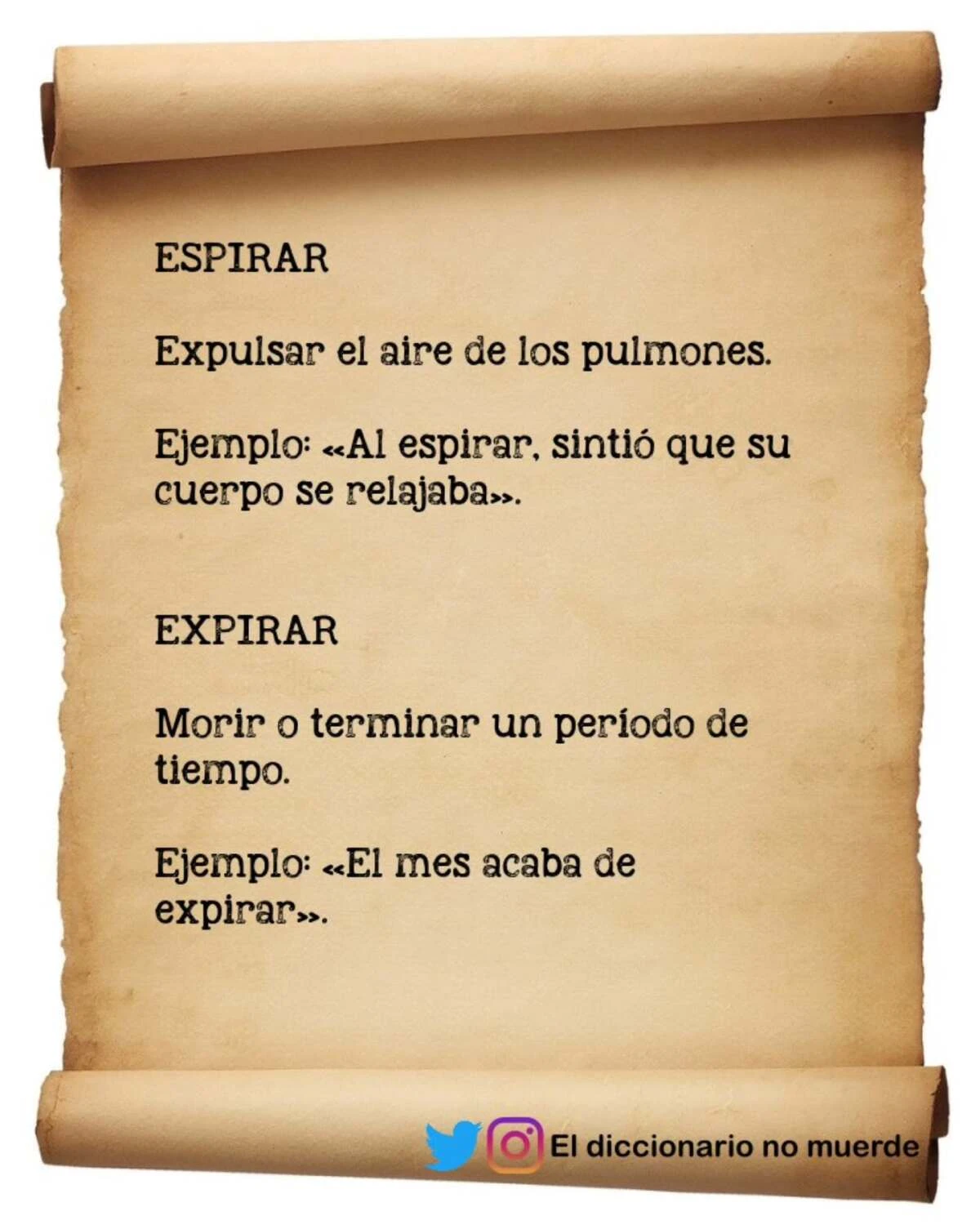 Diferencia entre espirar y expirar